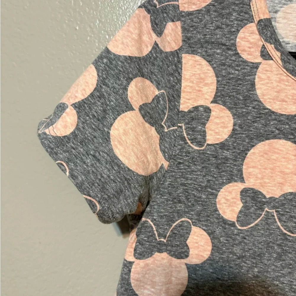 LuLaRoe Gray Dress with Bow & Mouse Print Size XXS